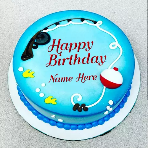 Fishing Cake For Birthday With Name